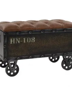 vidaXL Storage Bench 80.5x41x50 cm Solid Wood and Artificial Leather