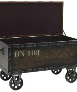 vidaXL Storage Bench 80.5x41x50 cm Solid Wood and Artificial Leather