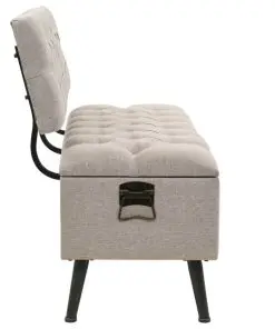 vidaXL Storage Bench with Backrest 121x53x78 cm Fabric