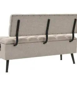 vidaXL Storage Bench with Backrest 121x53x78 cm Fabric