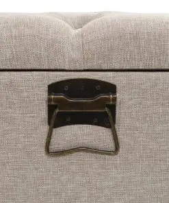 vidaXL Storage Bench with Backrest 121x53x78 cm Fabric