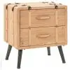 vidaXL Bedside Cabinet Solid Fir Wood 50x35x57 cm vidaXL Bedside Cabinet Solid Fir Wood 50x35x57 cm