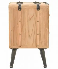 vidaXL Bedside Cabinet Solid Fir Wood 50x35x57 cm