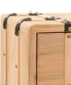 vidaXL Bedside Cabinet Solid Fir Wood 50x35x57 cm