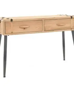 vidaXL Console Table Solid Fir Wood 115×40.5×76 cm