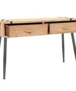 vidaXL Console Table Solid Fir Wood 115×40.5×76 cm