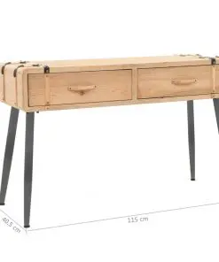 vidaXL Console Table Solid Fir Wood 115×40.5×76 cm