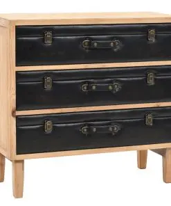 vidaXL Drawer Cabinet Solid Fir Wood 80x36x75 cm