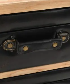 vidaXL Drawer Cabinet Solid Fir Wood 80x36x75 cm