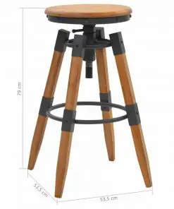 vidaXL Bar Stools 2 pcs Solid Fir Wood