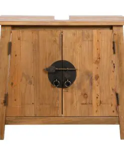 vidaXL Bathroom Vanity Cabinet Solid Recycled Pinewood 70x32x63 cm