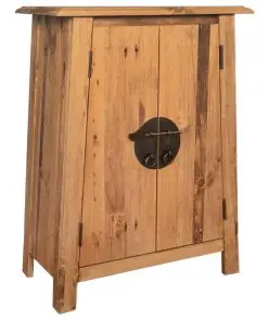 vidaXL Bathroom Side Cabinet Solid Recycled Pinewood 59x32x80 cm