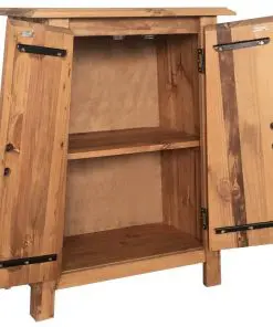 vidaXL Bathroom Side Cabinet Solid Recycled Pinewood 59x32x80 cm