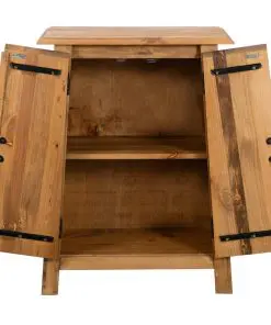 vidaXL Bathroom Side Cabinet Solid Recycled Pinewood 59x32x80 cm