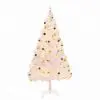 vidaXL Faux Christmas Tree Decorated with Baubles and LEDs 210cm White
