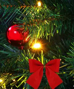 vidaXL Faux Christmas Tree Decorated with Baubles and LEDs 64cm Green