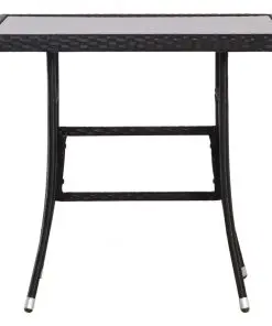 vidaXL 5 Piece Outdoor Dining Set Poly Rattan Black