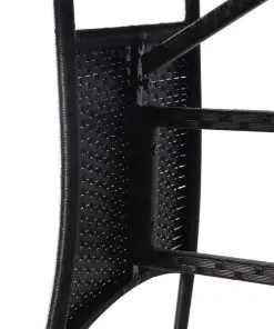 vidaXL 7 Piece Outdoor Dining Set Poly Rattan Black
