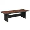 vidaXL Garden Table 240x90x74 cm Poly Rattan and Solid Acacia Wood