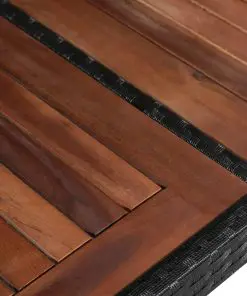 vidaXL Garden Table 240x90x74 cm Poly Rattan and Solid Acacia Wood