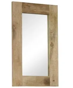 vidaXL Mirror Solid Mango Wood 50×80 cm
