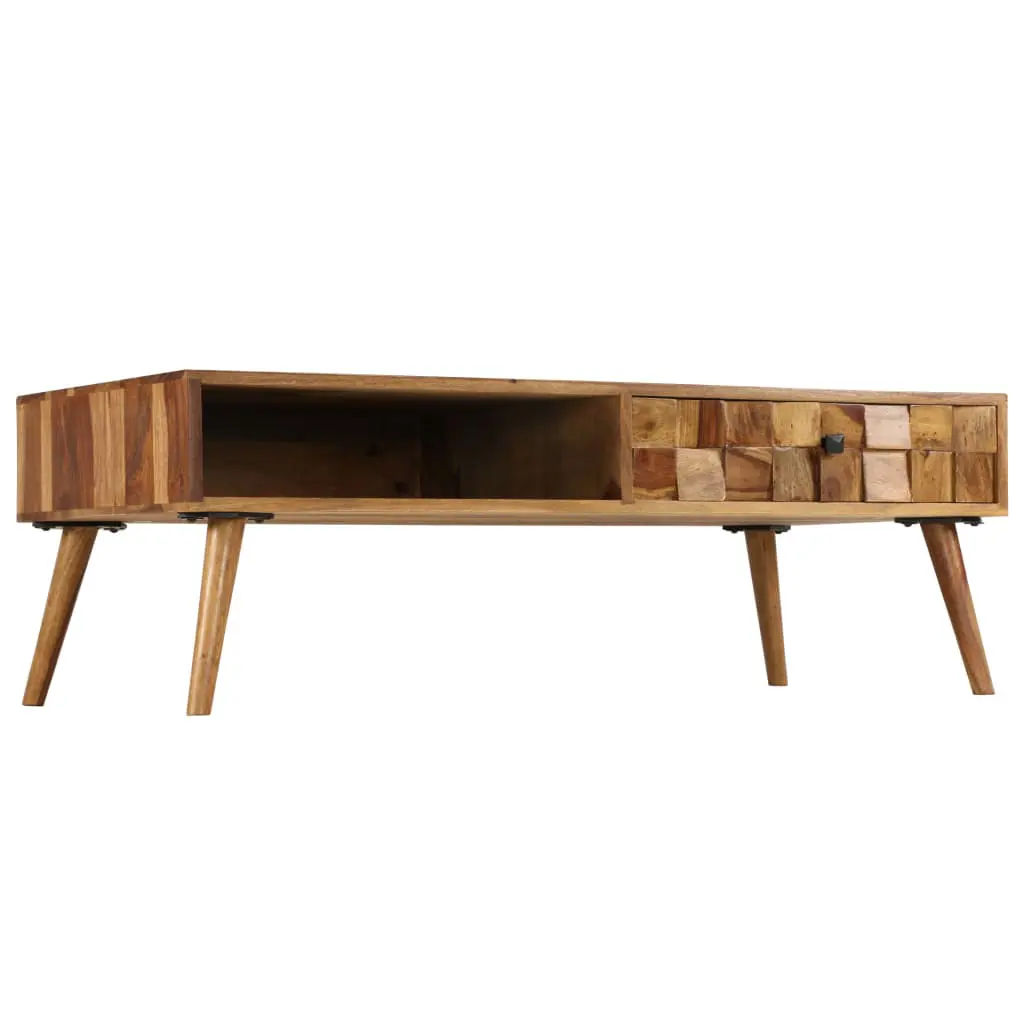 vidaXL Coffee Table Solid Sheesham Wood with Honey Finish 110x50x37 cm
