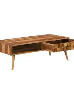 vidaXL Coffee Table Solid Sheesham Wood with Honey Finish 110x50x37 cm