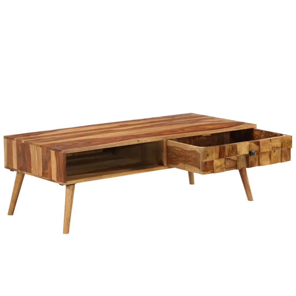 vidaXL Coffee Table Solid Sheesham Wood with Honey Finish 110x50x37 cm