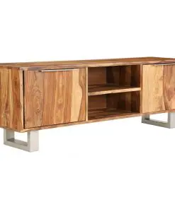 vidaXL TV Cabinet Solid Sheesham Wood with Honey Finish 118x30x40 cm