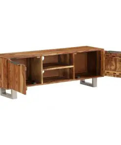 vidaXL TV Cabinet Solid Sheesham Wood with Honey Finish 118x30x40 cm