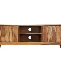 vidaXL TV Cabinet Solid Sheesham Wood 118x30x40 cm