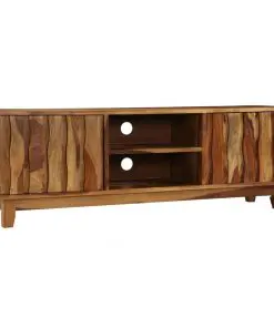 vidaXL TV Cabinet Solid Sheesham Wood 118x30x40 cm