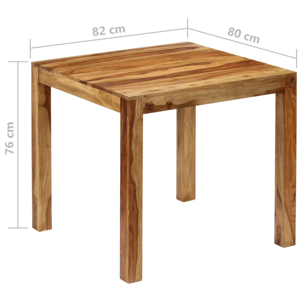 vidaXL Dining Table Solid Sheesham Wood 82x80x76 cm