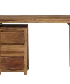 vidaXL Writing Table Solid Sheesham Wood 110x55x76 cm