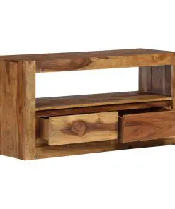 vidaXL TV Cabinet Solid Sheesham Wood 80x30x40 cm