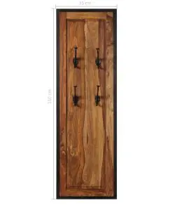vidaXL Coat Racks 2 pcs Solid Sheesham Wood
