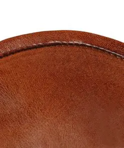 vidaXL Butterfly Chair Brown Kids Size Real Leather