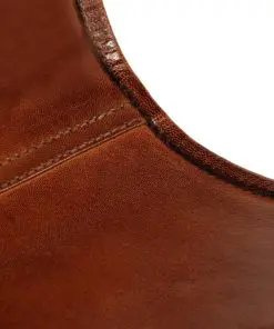 vidaXL Butterfly Chair Brown Kids Size Real Leather