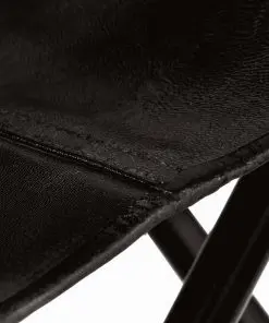 vidaXL Butterfly Chair Black Kids Size Real Leather