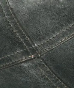 vidaXL Butterfly Chair Grey Kids Size Real Leather