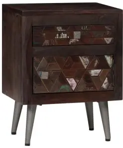 vidaXL Bedside Cabinet Solid Reclaimed Wood 40x30x50 cm