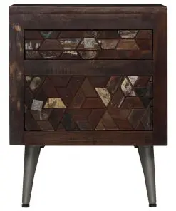 vidaXL Bedside Cabinet Solid Reclaimed Wood 40x30x50 cm