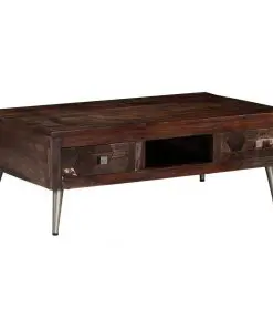 vidaXL Coffee Table Solid Reclaimed Wood 100x60x35 cm