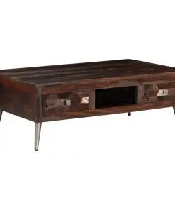 vidaXL Coffee Table Solid Reclaimed Wood 100x60x35 cm
