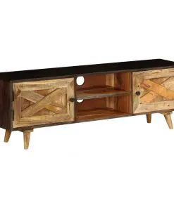 vidaXL TV Cabinet Solid Mango Wood 140x30x45 cm