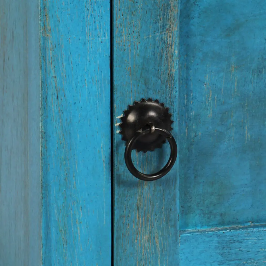 vidaXL Bedside Table Solid Mango Wood 40x30x50 cm Blue