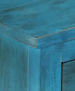 vidaXL Bedside Table Solid Mango Wood 40x30x50 cm Blue