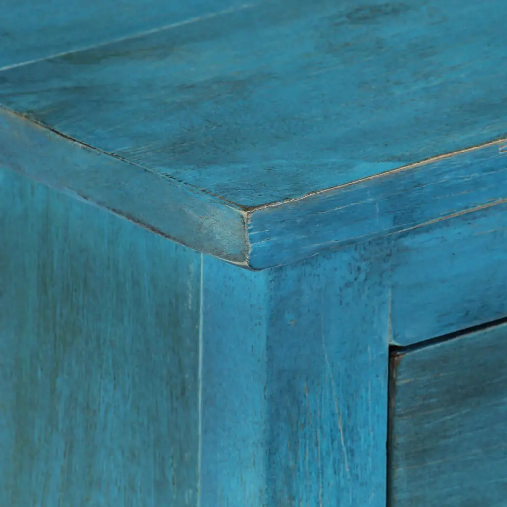vidaXL Bedside Table Solid Mango Wood 40x30x50 cm Blue