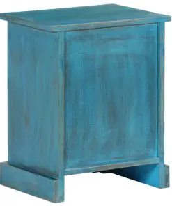 vidaXL Bedside Table Solid Mango Wood 40x30x50 cm Blue