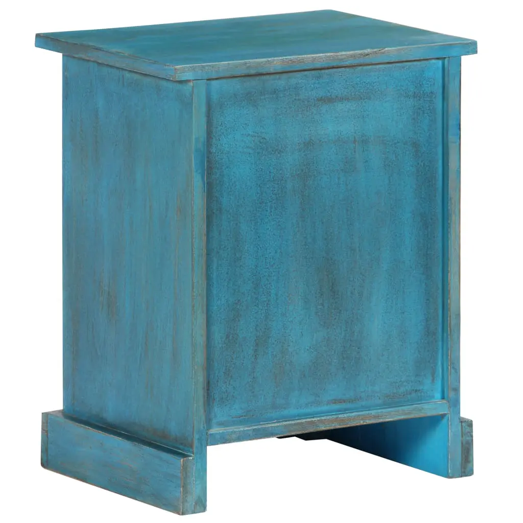vidaXL Bedside Table Solid Mango Wood 40x30x50 cm Blue